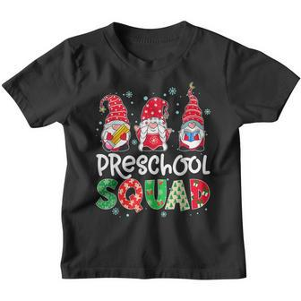 Preschool Squad Gnome Teacher Student Christmas Boys Girls Youth T-shirt - Seseable