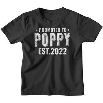 Promoted To Poppy 2022 Grandpa Gift For Men Youth T-shirt - Thegiftio UK