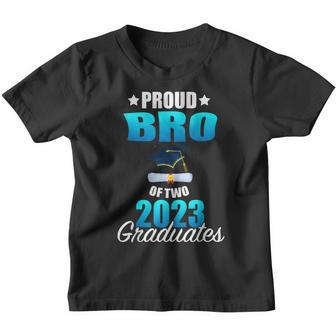 Proud Brother Of Two 2023 Graduates Twins Senior Graduation Youth T-shirt | Mazezy