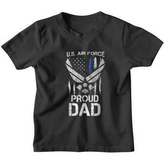 Proud Dad US Air Force Stars Air Force Family Party Gift Youth T-shirt - Thegiftio UK