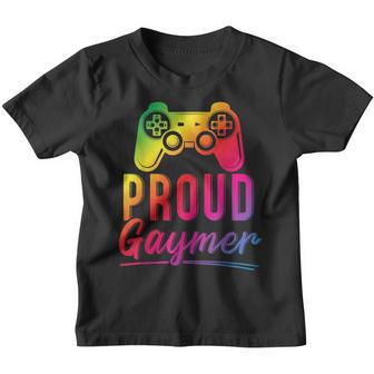 Proud Gaymer Lgbtq Lgbt Video Game Lover Rainbow Gamer Youth T-shirt - Thegiftio UK