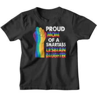 Proud Mom Of A Smartass Lesbian Daughter Lesbian Lgbt Youth T-shirt - Thegiftio UK