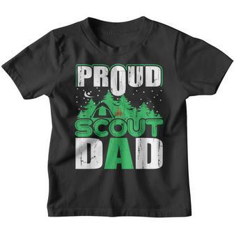 Proud Scout Dad Cub Camping Boy Hiking Scouting Den Leader Youth T-shirt - Seseable