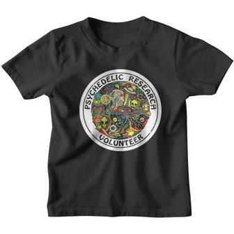 Psychedelic Research Volunteer UFO Aliens Retro Vintage Youth T-shirt - Thegiftio UK