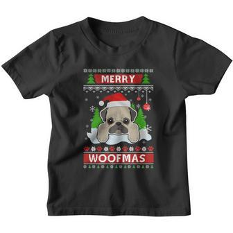 Pug Merry Woofmas Ugly Christmas Sweater Great Gift Youth T-shirt - Monsterry UK