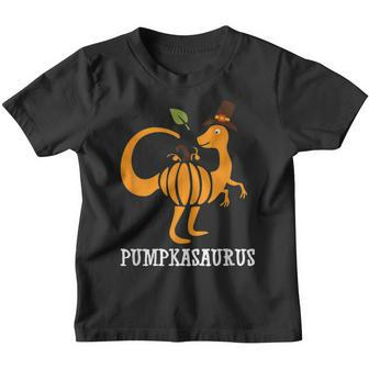 Pumpkasaurus Dinosaur Halloween Pumpkin Funny Thanksgiving Youth T-shirt - Thegiftio UK