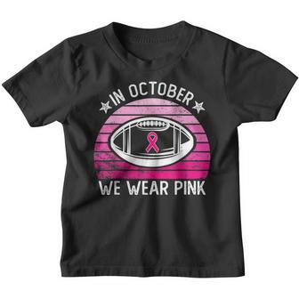 Pumpkin Fall In October We Wear Pink And Watch Football V14 Youth T-shirt - Thegiftio UK