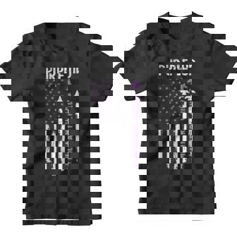 Purple Up For Military Child Air Force Us Flag Military Kids Youth T-shirt | Mazezy