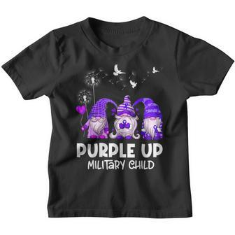 Purple Up For Military Kids - Gnome Military Child Month Youth T-shirt | Mazezy