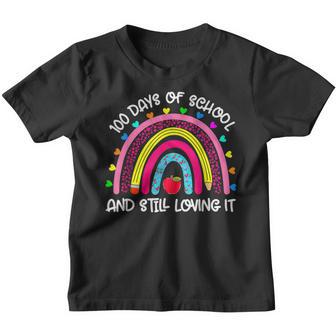 Rainbow 100 Days And Still Loving It 100Th Day Of School V2 Youth T-shirt - Thegiftio UK