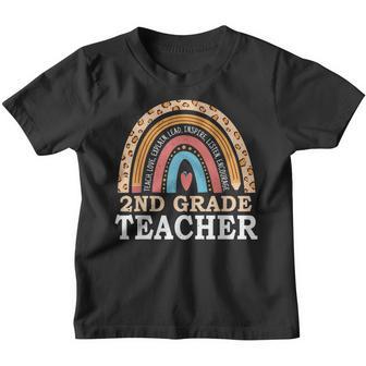 Rainbow 100Th Day Of 2Nd Grade Teacher 100 Days Of School Youth T-shirt - Thegiftio UK