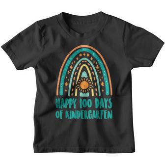 Rainbow Sun Happy 100 Days Kindergarten 100Th Day School Youth T-shirt - Thegiftio UK