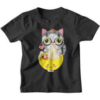 Ramen Cat Kawaii Anime Japanese V2 Youth T-shirt - Thegiftio UK