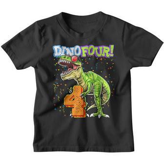 Rawr Im A Dinofour T Rex Dinosaur 4Th Birthday Party Boys Youth T-shirt - Thegiftio UK