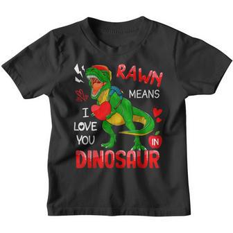 Rawr Means I Love You In Dinosaur Valentines Day Boys Youth T-shirt - Thegiftio UK