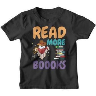 Read More Boooooks Cute Ghost Funny Howdy Boo Haw Halloween Youth T-shirt - Thegiftio UK