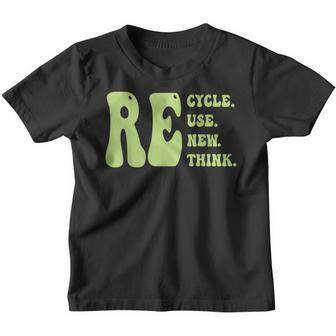 Recycle Reuse Renew Rethink Groovy Earth Day Cute For Kids Youth T-shirt | Mazezy CA