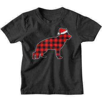 Red Buffalo Plaid German Shepherd Christmas Pajamas Family Youth T-shirt - Thegiftio UK