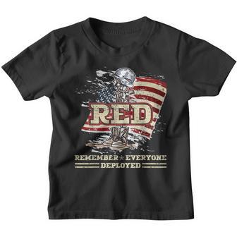 Red Friday Remember Everyone Deployed Us Flag Army Vintage V3 Youth T-shirt - Thegiftio UK