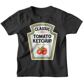 Red Ketchup Diy Costume Matching Couples Groups Halloween V12 Youth T-shirt - Thegiftio UK