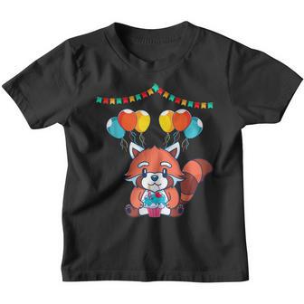 Red Panda Lover Anniversary Party Cute Animal Kids Birthday Youth T-shirt - Thegiftio UK