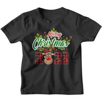 Reindeer Merry Christmas 2022 Santa Matching Family Pajama V3 Youth T-shirt - Thegiftio UK