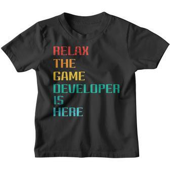 Relax The Game Developer Is Here Professional Game Dev Youth T-shirt | Mazezy UK