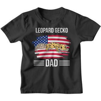 Reptile Us Flag 4Th Of July Fathers Day Leopard Gecko Dad Youth T-shirt - Thegiftio UK
