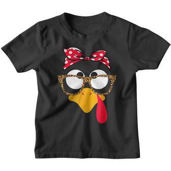 Restro Girl Turkey Face Costume Women Happy Thanksgiving Youth T-shirt - Thegiftio UK