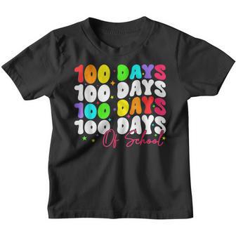 Retro 100 Days Of School Teacher Student Happy 100Th Day Youth T-shirt - Thegiftio UK