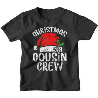 Retro Cousin Crew Christmas Squad Santa 2022 Xmas Boys Girl  Youth T-shirt