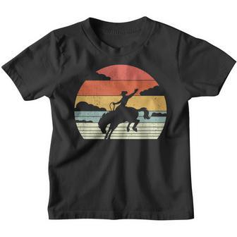 Retro Cowboy Horse Riding - Vintage Horseman Rodeo Youth T-shirt - Thegiftio UK
