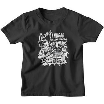 Retro Learn Panhead Engine Repair Vintage Hd Vtwin Biker Youth T-shirt - Thegiftio UK