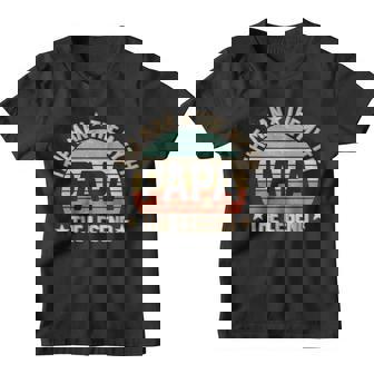 Retro Papa The Man Myth Legend Youth T-shirt - Monsterry