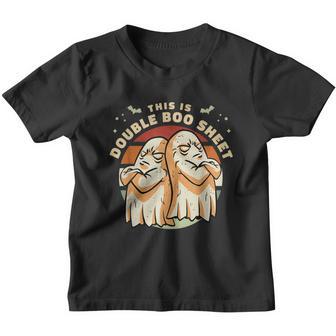 Retro This Is Double Boo Sheet Ghost Halloween Costume Youth T-shirt - Thegiftio UK