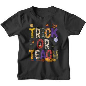 Retro Trick Or Teach Teacher Halloween Costume Men Women V16 Youth T-shirt - Thegiftio UK