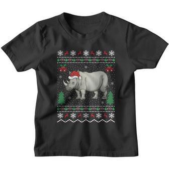Rhinoceros Lover Xmas Gift Ugly Rhino Christmas Meaningful Gift Youth T-shirt - Monsterry