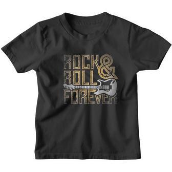 Rock And Roll Forever Music Retro Vintage Guitar Band Vintage Youth T-shirt - Thegiftio UK