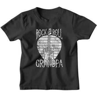 Rock N Roll Grandpa Vintage Guitar Player Gift Youth T-shirt - Thegiftio UK