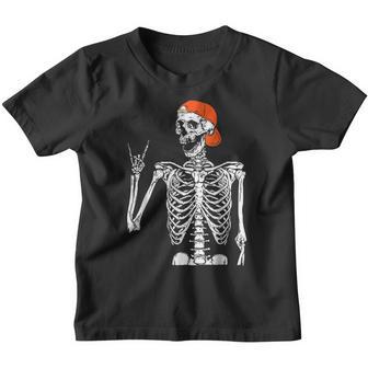 Rocker Skeleton Hand Rock On Costume Funny Halloween Gifts V5 Youth T-shirt - Thegiftio UK
