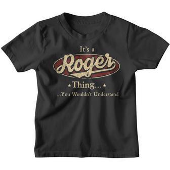 Roger Shirt Personalized Name Gifts T Shirt Name Print T Shirts Shirts With Name Roger Youth T-shirt - Thegiftio UK