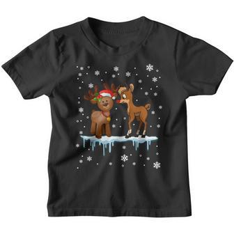 Rudolph And ClariceChristmas Kids Girls Reindeer Youth T-shirt - Thegiftio UK
