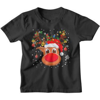 Rudolph Red Nose Reindeer T Santa Christmas Youth T-shirt - Thegiftio UK