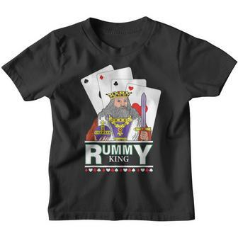 Rummy King Gin Two Player Card Game Rum And Gin Gambler Gift For Mens Youth T-shirt | Mazezy