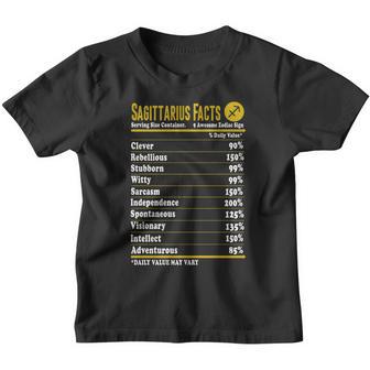 Sagittarius Facts Servings Per Container Zodiac T-Shirt Youth T-shirt - Thegiftio UK
