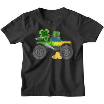 Saint Patricks Day Funny Monster Truck Boys Toddlers Kids Youth T-shirt - Seseable