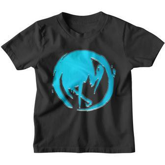 Samurai Legend Crane Mon Blue Youth T-shirt - Monsterry UK