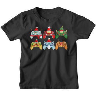 Santa Elf Friends Gaming Controllers Christmas Boys Girls Youth T-shirt - Thegiftio UK