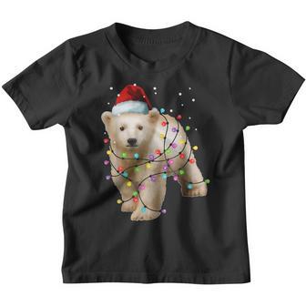 Santa Polar Bear Christmas Men Women Kids Bear Lover V2 Youth T-shirt - Thegiftio UK
