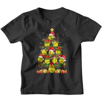 Santa Reindeer Elf Softball Christmas Tree Xmas Gift Boy Men Youth T-shirt - Thegiftio UK